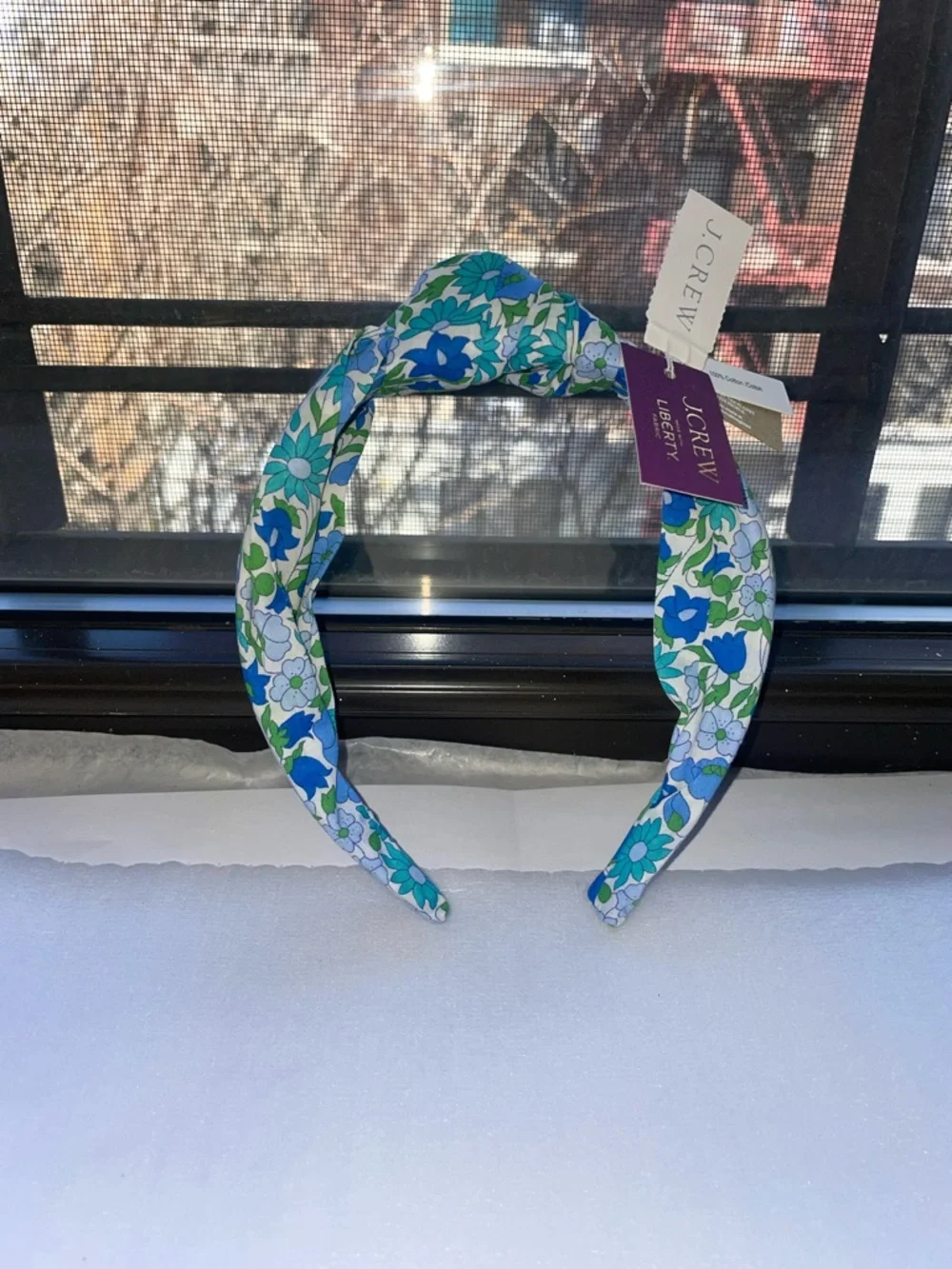 ❤️J. Crew Floral Headband — Blue & Green Florals NWT